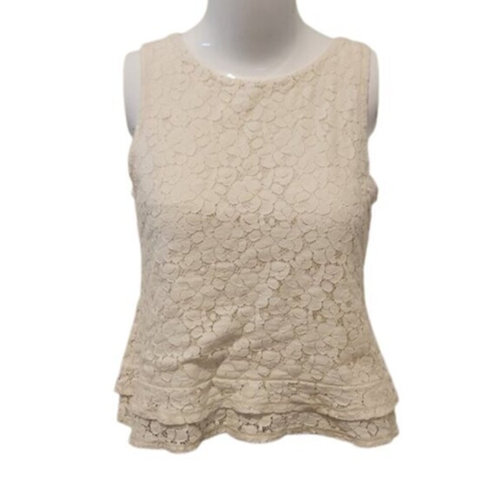 [Banana Republic] Cream Lace Tank - Size S